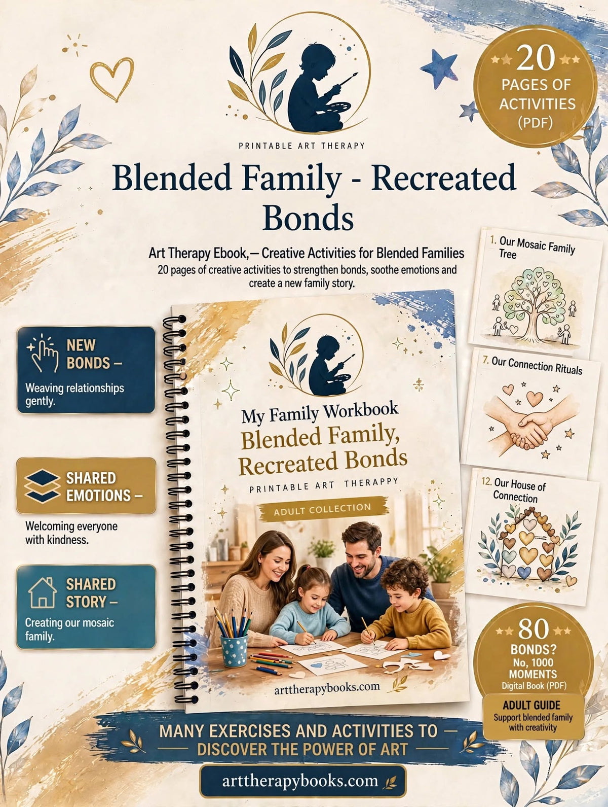 Blended Families, Rebuilt Bonds – Art Therapy E-book: Creative Activities for Blended Families