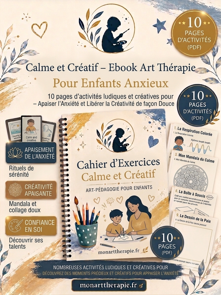 Calme et Créatif – Ebook Art Thérapie avec Outils pour Enfants Anxieux