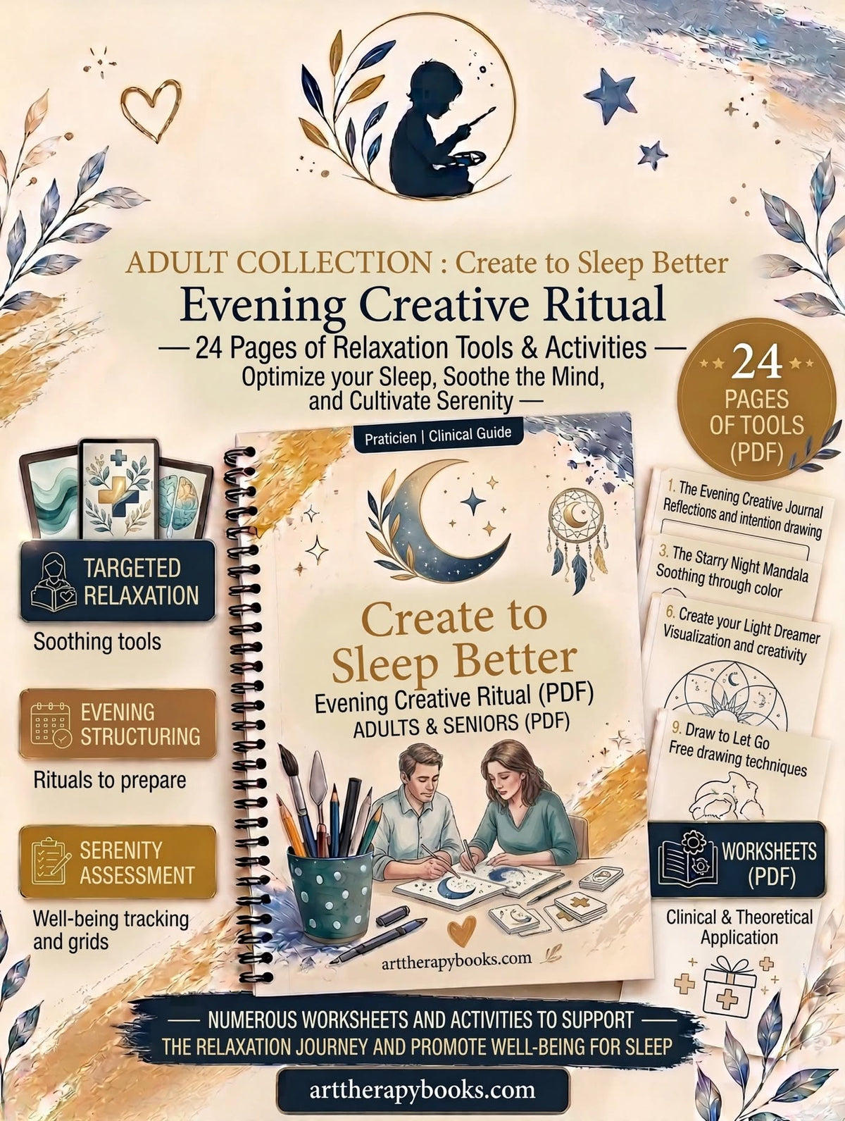 Create for Better Sleep – Art Therapy Ebook, Creative Evening Ritual