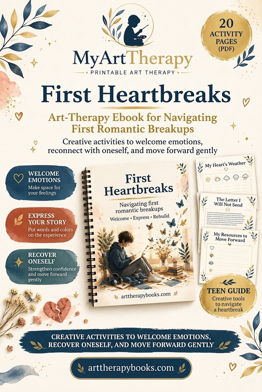 Premier chagrin d’amour – E-book d’art-thérapie pour adolescents