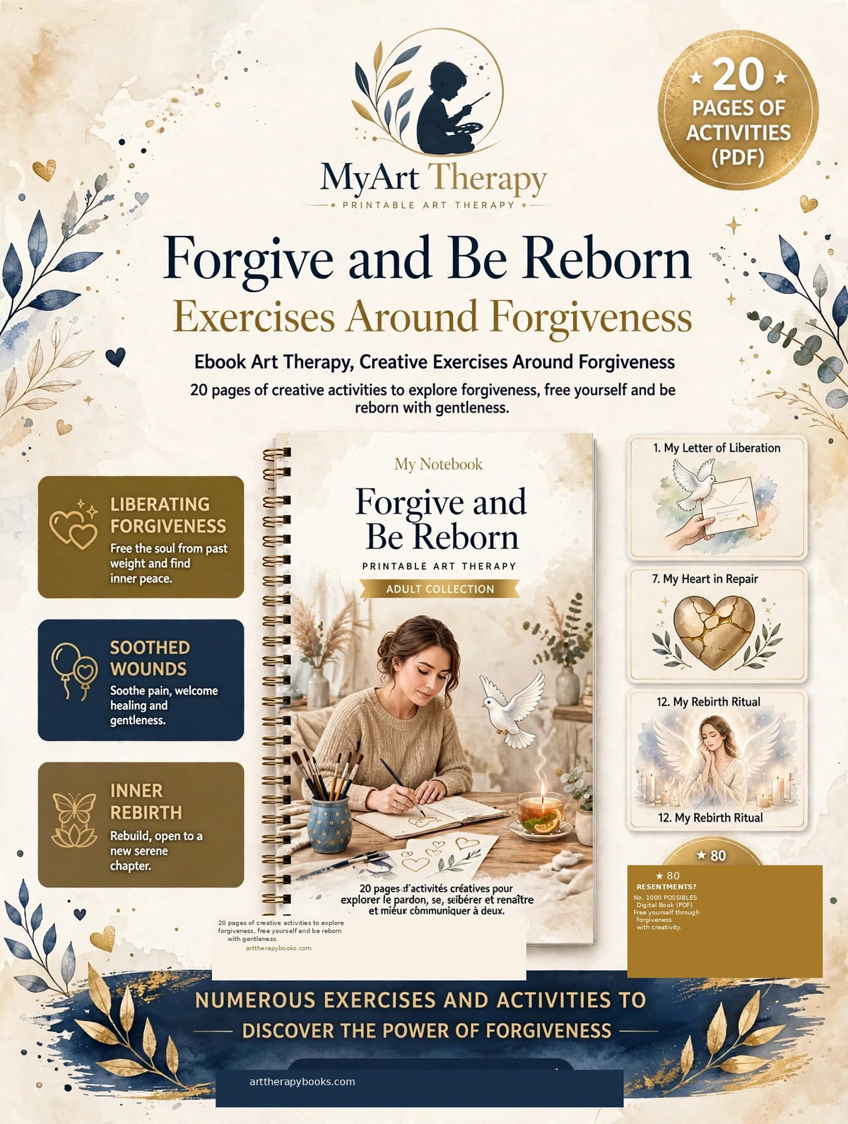 Forgiving and Rebirthing – Art Therapy Ebook: Creative Exercises on Forgiveness