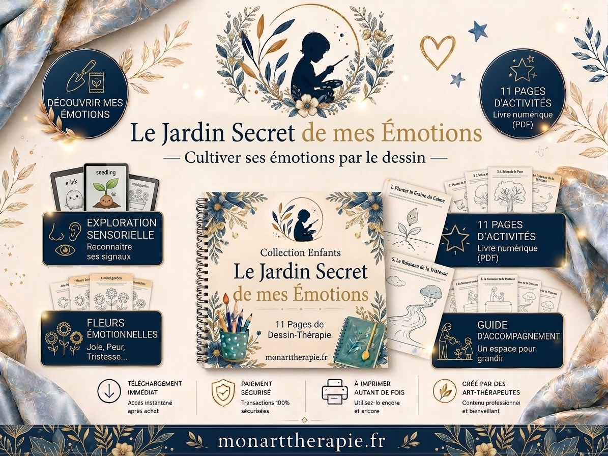 Le Jardin Secret de mes Émotions – Ebook d’Art Thérapie (11 pages) pour apaiser, comprendre et libérer vos ressentis
