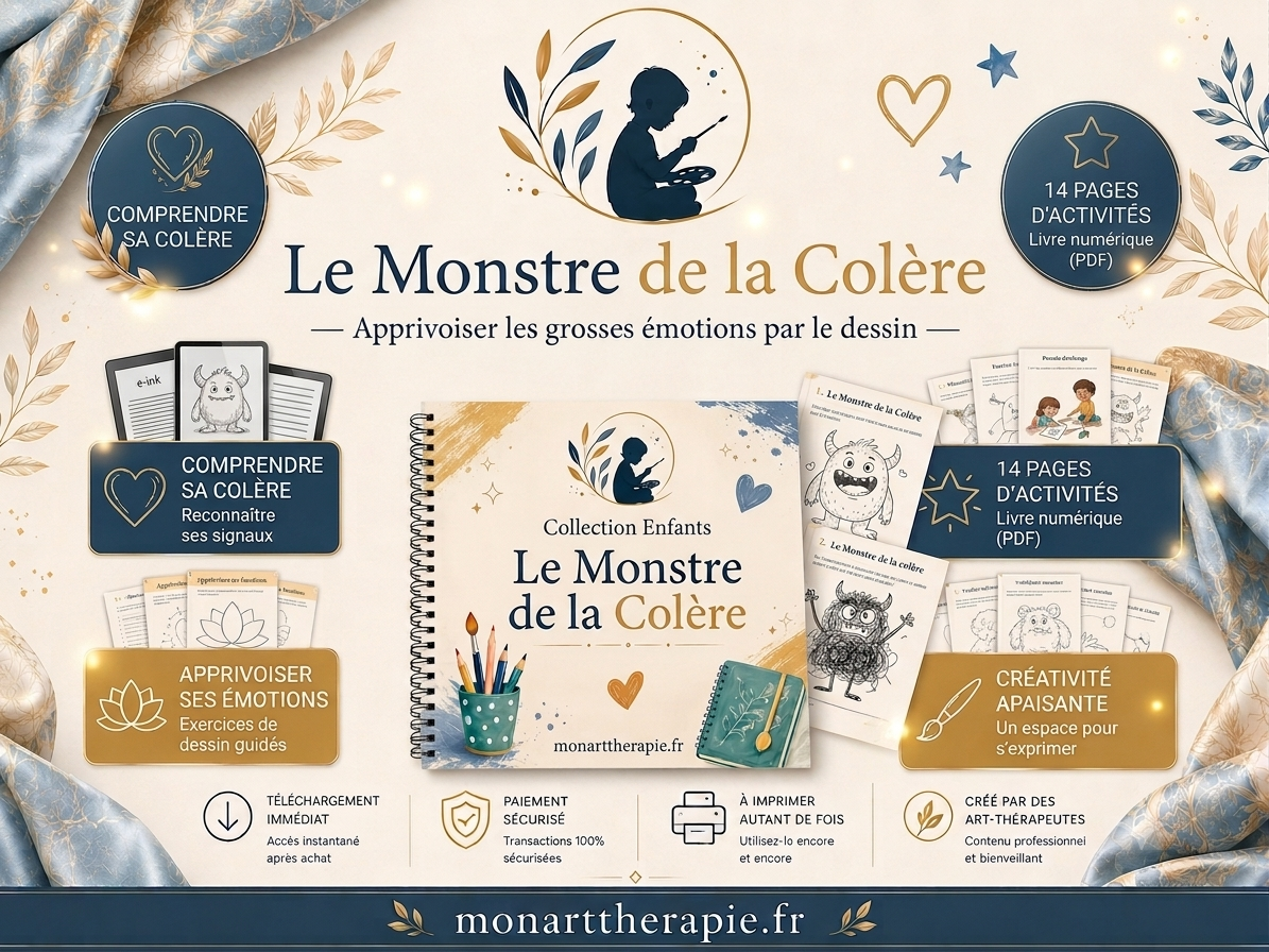 Monstre de la colère – Ebook d’Art Thérapie pour apprivoiser ses émotions dès aujourd’hui