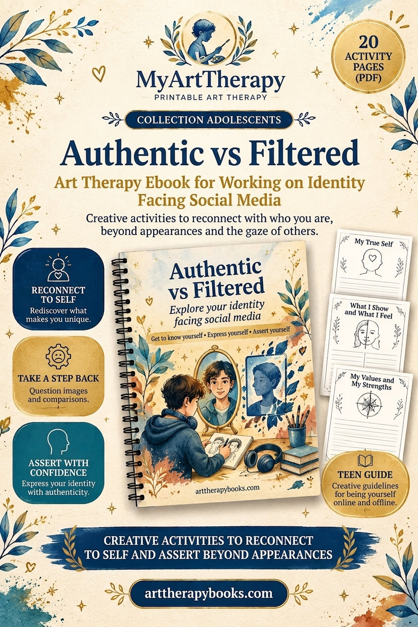 Réel vs. Filtres – Ebook d'art-thérapie pour ados