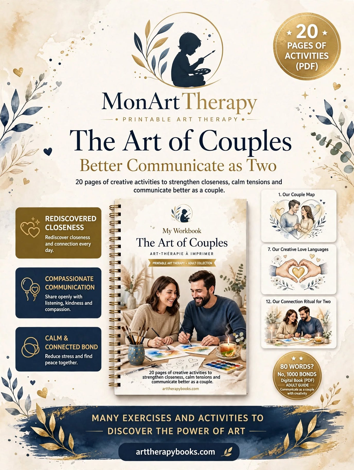 The Art of the Couple – Art Therapy Ebook: Creative Exercises for Better Communication as a Couple