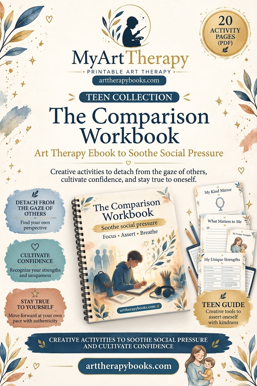 Le cahier d'exercices sur la comparaison – Ebook d'art-thérapie pour soulager la pression sociale